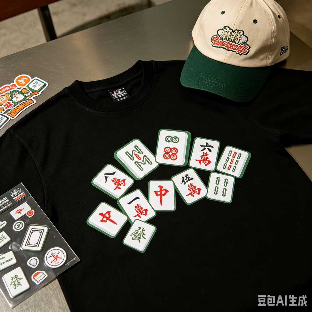deep print mahjong set